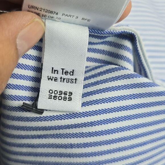 Ted Baker NWT Noaah Smoked Eyelet Off the Shoulder Dress Blue White 4 = 10 US - Picture 9 of 13